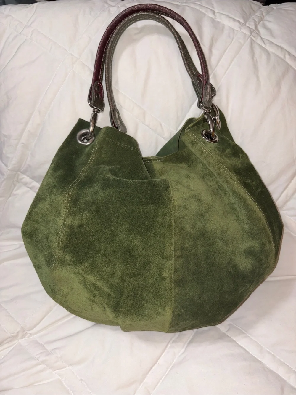 HTF Carla Danelli suede hobo Bag